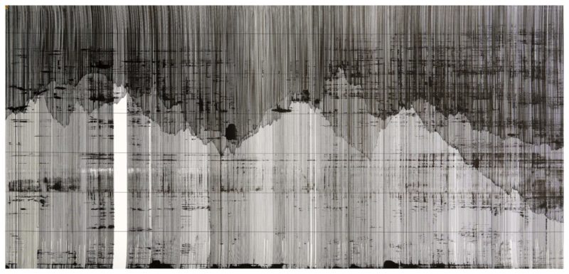 Op. 060119. ink on paper, 69 x 150 cm, 2019