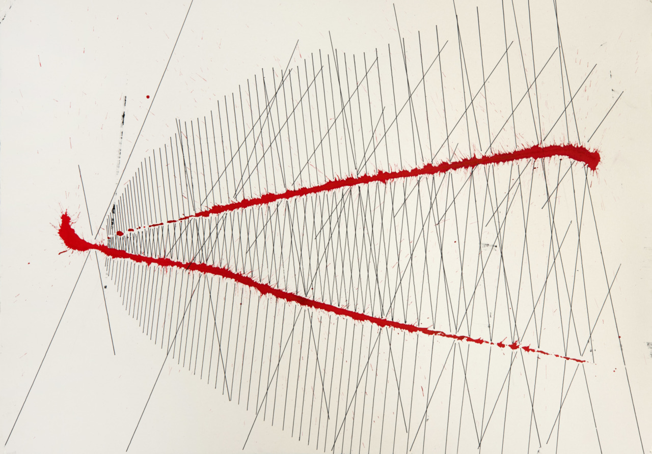 velocity series/13  Ink on paper 50 x 70cm, 2020, Gyula Sagi, contemporary art berlin