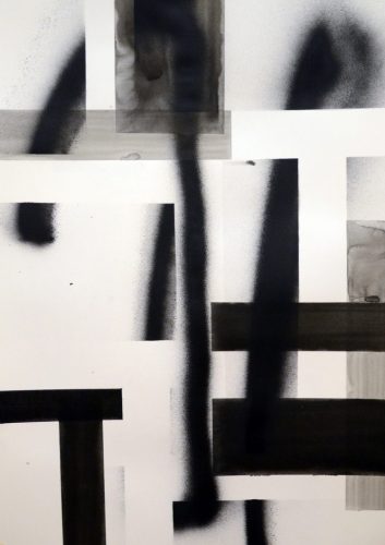 Op. 211217/4. ink, spray on paper, 59 x 42 cm, 2017